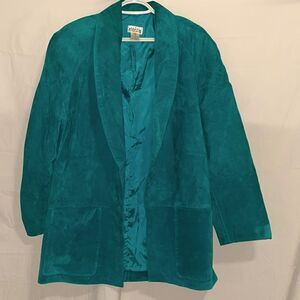 Etosha 100% leather jacket teal